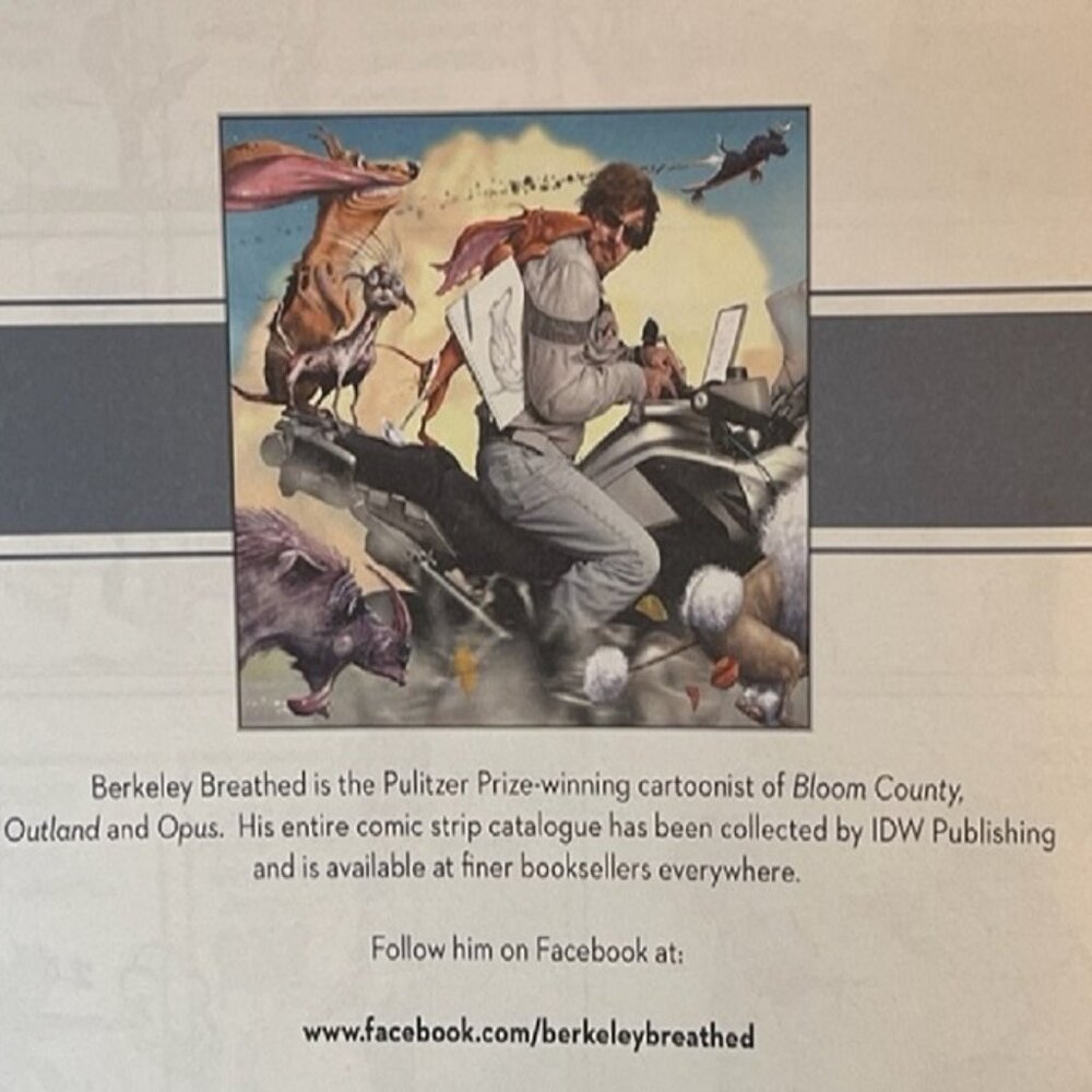SIGNED by Berkeley Breathed "Bloom County BRAND SPANKING NEW DAY Hard Back Cover